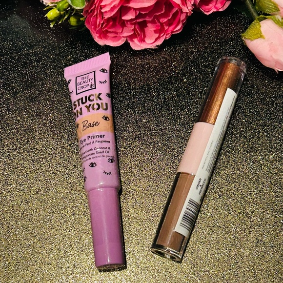 🌿 THE BEAUTY CROP Liquid Eyeshadow Duo & Stuck On You Eye Primer - Picture 1 of 8
